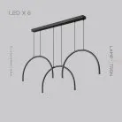 Реечный, рядный светильник LINNART COMBO 6 ламп. Цвет Черный Lampatron 7705-21606