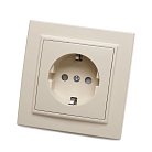 Розетка 1-местная с/з STEKKER 39236 PST16-9010-02