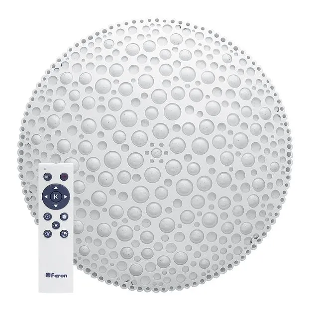 Светодиодный управляемый светильник накладной Feron 41234 AL3389 Dots тарелка 72W 3000К-6000K белый Светодиодный управляемый светильник накладной Feron 41234 AL3389 Dots тарелка 72W 3000К-6000K белый