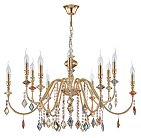 Люстра Crystal Lux MERCEDES SP6+6 GOLD/COLOR 0951/312