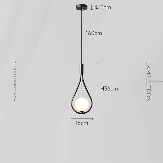 Подвесной светильник HOOP DROP Черненая латунь Lampatron 8622-24066 Подвесной светильник HOOP DROP Черненая латунь Lampatron 8622-24066
