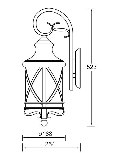 Настенный светильник уличный Oasis Light 84802/18 Bl LUCERNA