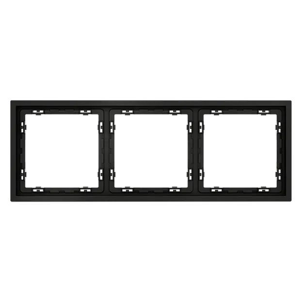 Рамка пластиковая Voltum VLS100308 S70 на 3 поста, (черный матовый) Рамка пластиковая Voltum VLS100308 S70 на 3 поста, (черный матовый)