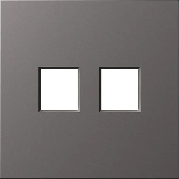 Накладка 2-я для розеток RJ45,TV,SAT, матовый титан, Donel DS86945 S08 Накладка 2-я для розеток RJ45,TV,SAT, матовый титан, Donel DS86945 S08