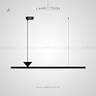Реечный, рядный светильник MIRELL Тип A. Размер M. Цвет Черный Lampatron 3731-9239
