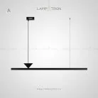 Реечный, рядный светильник MIRELL Тип A. Размер M. Цвет Черный Lampatron 3731-9239