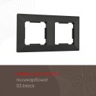 Рамка из поликарбоната на 2 поста Arte Milano 503.03-2.black am