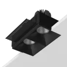 Встраиваемый светодиодный светильник Ledron RISE SQ H KIT2 LED 3K Black