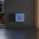 Накладка для розетки с заземлением и защитными шторками, с USB A+C, (деним) Voltum VLS001015 S70