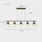 Реечный, рядный светильник CONCH L 5 ламп Lampatron 8167-22359