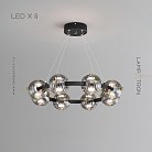 Кольцевые люстры и светильники SEMUND 8 шаров. Цвет Черный Lampatron semund-8-black 8098-22141