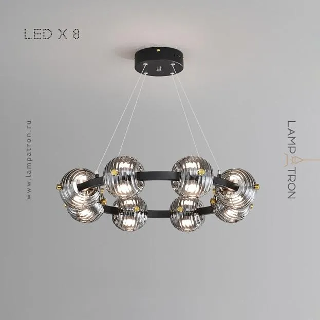 Кольцевые люстры и светильники SEMUND 8 шаров. Цвет Черный Lampatron semund-8-black 8098-22141 Кольцевые люстры и светильники SEMUND 8 шаров. Цвет Черный Lampatron semund-8-black 8098-22141