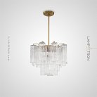 Люстра WIEN 4 лампы. Прозрачное стекло Lampatron wien-4-gold-clear 8846-25453