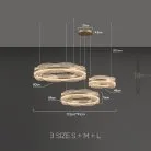 Кольцевые люстры и светильники ERLAN Три кольца. Triple S+M+L Lampatron 8830-24867