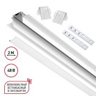 Шинопровод 2 м Novotech 135200 SMAL Track White встраиваемый ГКЛ