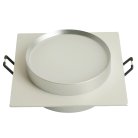 Светильник встраиваемый  Feron 51361 DL506 потолочный GX53 белый + серебро квадрат