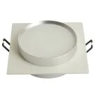 Светильник встраиваемый  Feron 51361 DL506 потолочный GX53 белый + серебро квадрат