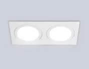 Встраиваемый светильник Ambrella light TN6612/2 WH белый IP44 GX53/2 max 15W 215*110*24