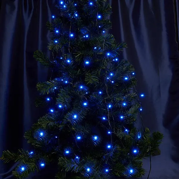 Светодиодная гирлянда линейная 40м +3м 230V синий c питанием от сети зеленый шнур Feron 32318 CL07