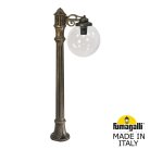 Садовый светильник-столбик FUMAGALLI G30.163.S10.BXF1R ALOE.R/BISSO/G300 1L GLOBE 300