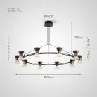 Кольцевые люстры и светильники MANASSE 10 плафонов Lampatron 8678-24273