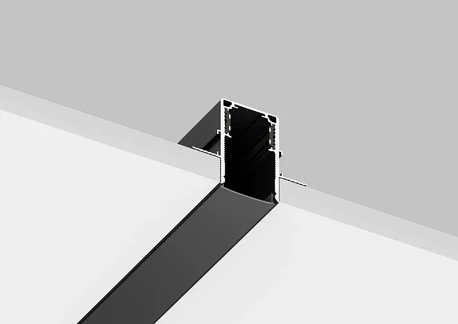 Шинопровод встраиваемый магнитный для ГКЛ12,5 мм 2 м Crystal Lux CLT 0.123 02 L2000 BL SPACE