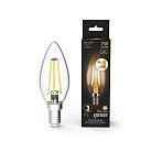 Лампа Gauss 103801107 филаментная E14 7W 2700К свеча прозрачная Filament Candle