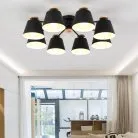 Потолочная люстра SCAD 8 плафонов. Цвет черный. Lampatron 643-30