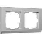 Рамка на 2 поста Werkel W0021806 (серебряный) a050924