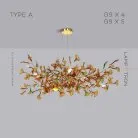 Люстра ELLING Тип A. 5 ламп. Цвет янтарь Lampatron 7220-19809