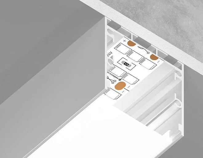 Алюминиевый профиль накладной/подвесной 2м Ambrella light GP2550WH Profile System