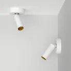 Накладной поворотный светодиодный светильник Ledron SAGITONY R1 S40 Dim White-Gold
