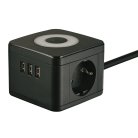 Розеточные блоки, удлинители Uniel S-GCD2-1,5SBU BLACK Standard