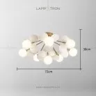 Потолочная люстра MATISSE C SELF 8 плафонов. Цвет белый. Lampatron 3323-8189