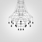 Люстра Via Wireflow Chandelier Polyhedral 0315 Suspension Lamp 75118-22 ImperiumLoft
