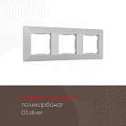 Рамка из поликарбоната на 3 поста Arte Milano 503.03-3.silver am