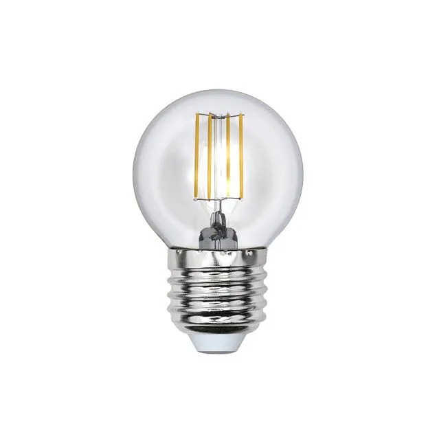 Лампочка светодиодная Uniel LED-G45-5W/WW/E27/CL/DIM GLA01TR картон Лампочка светодиодная Uniel LED-G45-5W/WW/E27/CL/DIM GLA01TR картон