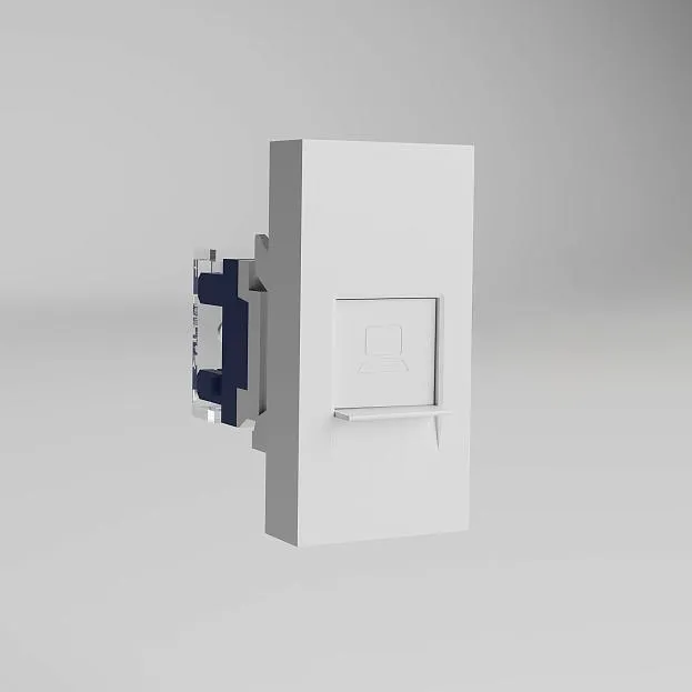 Модульная розетка Ethernet RJ-45 Cat.6 22,5×45 (белый) Werkel W1281101 Встраиваемые модульные механизмы a069369 Модульная розетка Ethernet RJ-45 Cat.6 22,5×45 (белый) Werkel W1281101 Встраиваемые модульные механизмы a069369