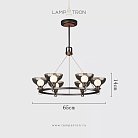 Кольцевые люстры и светильники WOLFGANG 6 плафонов Lampatron wolfgang-6 8641-24129