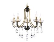 Подвесная люстра Ambrella light TR4952/5 BK/GD/CL
