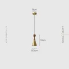 Подвесной светильник TINTIN Цвет: Орех + Латунь Lampatron f-tintin-brass 8865-25041