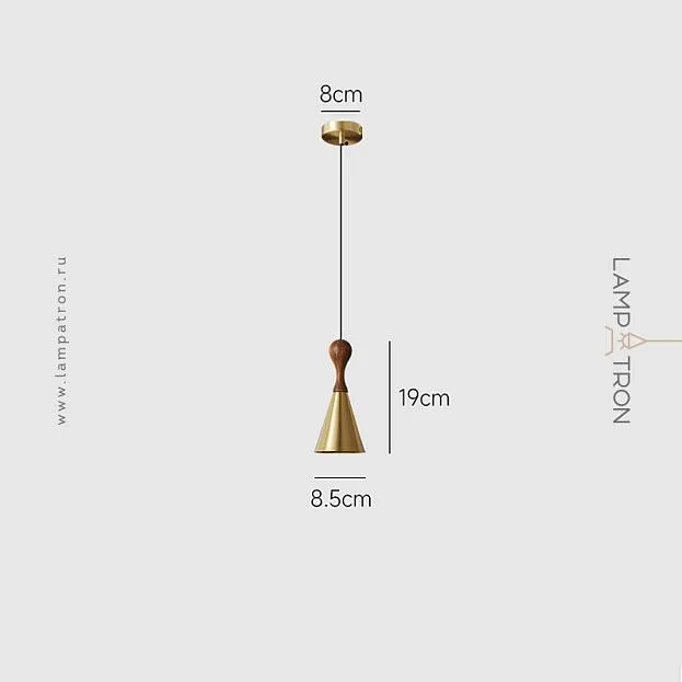 Подвесной светильник TINTIN Цвет: Орех + Латунь Lampatron f-tintin-brass 8865-25041 Подвесной светильник TINTIN Цвет: Орех + Латунь Lampatron f-tintin-brass 8865-25041