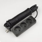 Розеточные блоки, удлинители Uniel S-CD3-5 BLACK Standard