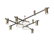 Готовая конструкция в комплекте со светильниками и источником питания Donolux DL20226С400BBbrV4 Code 1.2