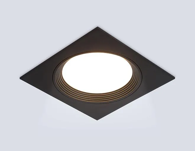 Встраиваемый светильник Ambrella light TN51804 BK черный GX53 max 15W 110*110*23