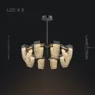 Люстра ALVARIN 8 ламп. Цвет Черный Lampatron 7609-21275