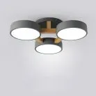 Потолочная люстра JOIST 3 плафона. Цвет серый. Lampatron 1455-1007