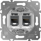 Механизм розетки RJ45 + RJ45 (двойная) cat.5e/ClassE-8, Donel DO16500 D16