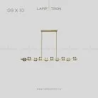 Реечный, рядный светильник MICHAL LONG Цвет Латунь. 10 ламп Lampatron 4101-10138