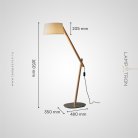 Торшер CRANE WOOD Цвет светлое дерево Lampatron crane-wood-lightwood 9028-25685